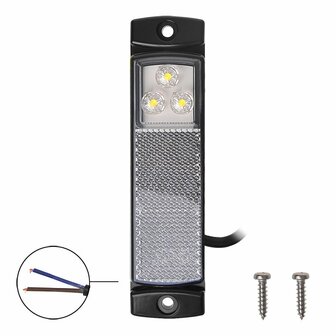 Begrenzungsleuchte 12 24V wei&szlig; 126x30mm LED