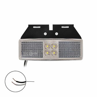 Begrenzungsleuchte 12 24V wei&szlig; 110x40mm LED mit Halter