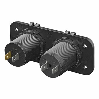 Unterputz-Montagesatz: 12V Steckdose + USB Schnellladegerat Typ A + C 2-fach 3A