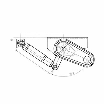 Sto&szlig;dampferhalter 90 x 50 mm - Set a 2 Stuck