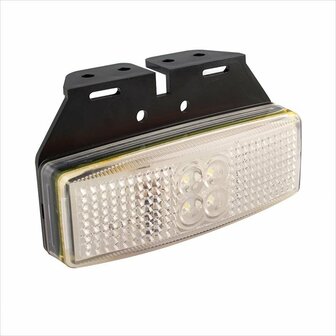 Begrenzungsleuchte 12 24V wei&szlig; 110x40mm LED mit Halter
