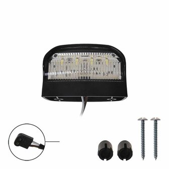 Kennzeichenbeleuchtung 12 24V 70x42mm LED 2P. fur 343871 72