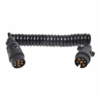 Spiralkabel 3M mit 2x Stecker 7-polig PVC