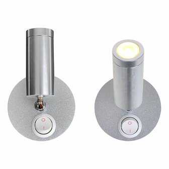 Aufbaustrahler 1-LED schwenkbar 12V 120lm  dia 65x65-130mm
