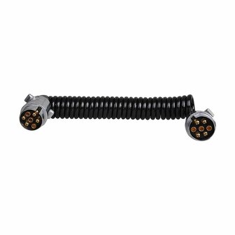 Spiralkabel 3 5M mit 2x Stecker 7-polig Metall