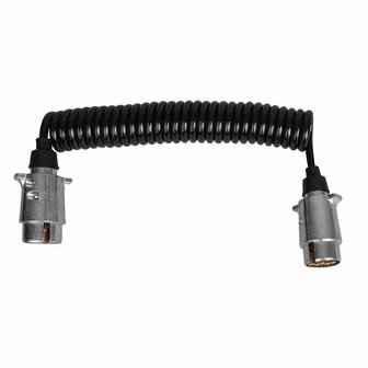 Spiralkabel 3 5M mit 2x Stecker 7-polig Metall