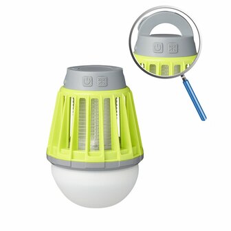 Camping- Insektenlampe 2 in 1 wiederaufladbar 8 8 x 12 5 cm