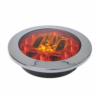 Rucklicht 3 Funktionen 122mm 24LED Chrom