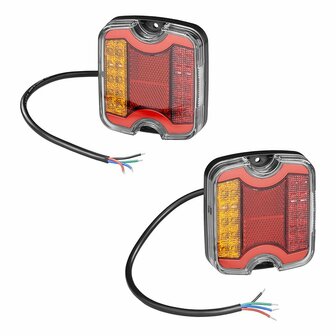 Rucklicht 4 Funktionen 105 x 95 mm LED + GLOW links