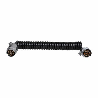 Spiralkabel 4 5M mit 2x Stecker 7-polig Metall