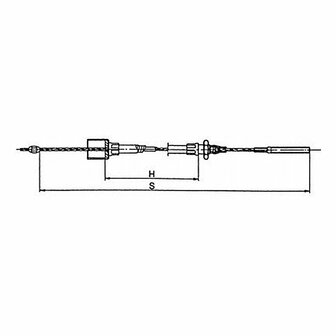 Bremsseil 1620 1830  dia 24 mm Gewinde M8 Pressnippel