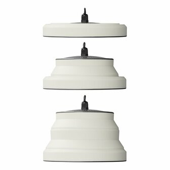 Hangelampe LED faltbar Silikon wei&szlig; dia 15cm