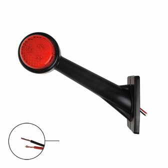 Breitenleuchte 12 24V rot wei&szlig; 166x193mm LED links