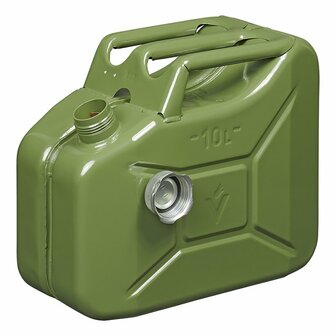 Kanister 10L Metall grun mit magnetischem Schraubverschluss UN-TuV GS gepruft