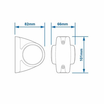 Breitenleuchte 12 24V rot wei&szlig; orange 101x82mm LED