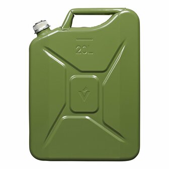 Kanister 20L Metall grun mit magnetischem Schraubverschluss UN-TuV GS gepruft