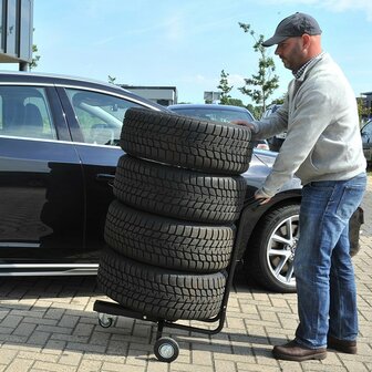 Radstander fahrbar mit Griff fur 4 Reifen