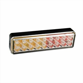 Rucklicht 12 24V 3 Funktionen 135x38mm LED mit Halter schwarz