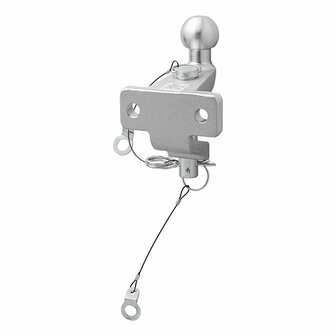 Anhangerkupplungskugel silber kombinierte Doppelversion D20.2 S350 E-Typ gepruft