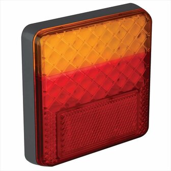 Rucklicht 12 24V 4 Funktionen 100x100mm LED