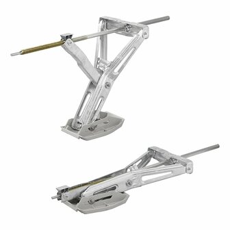Caravan Eckstutze 1000kg 605x280mm H:470mm inkl. Stabilisierungsfu&szlig; und erweiterter Schwenkmechanismus