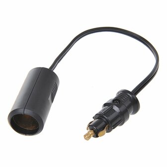 Verlangerungskabel von DIN-Stecker auf Zigarettenanzunderbuchse 25cm