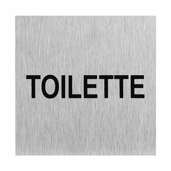 Aluminium Turschild Toilette 60x60mm