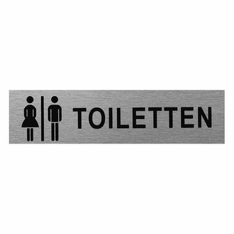 Aluminium Turschild Damen Herren Toiletten160x40mm