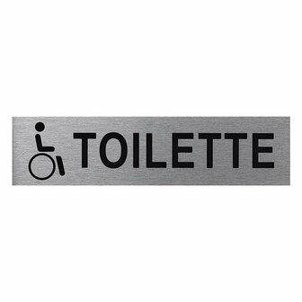 Aluminium Turschild Hinterhoftoilette160x40mm