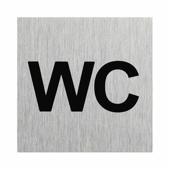 Aluminium Turschild WC60x60mm