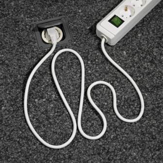Steckdosenleiste mit Schalter 6-fach wei&szlig; 1,5m H05VV-F 3G1,5