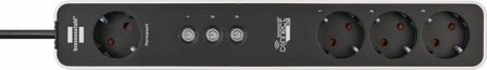 Connect WiFi Steckdosenleiste 4-fach wei&szlig; schwarz 1,5m H05VV-F3G1,5