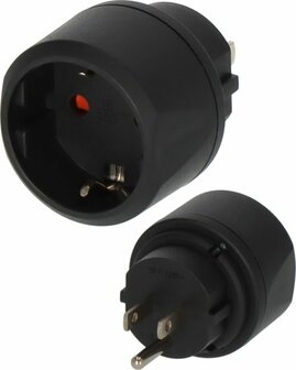 Reisestecker Schutzkontakt USA