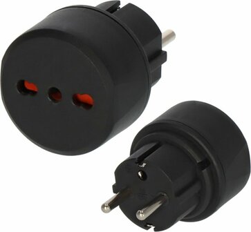 Reisestecker Italien Schutzkontakt