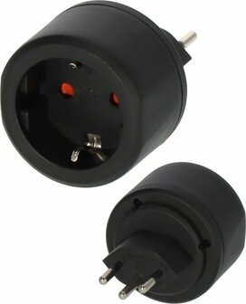 Reisestecker Schutzkontakt CH mit 10A Sicherung