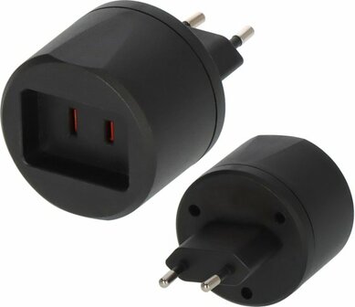 Reisestecker USA Euro mit 2,5A Sicherung