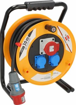 Professional Brobusta CEE 1 IP44 Industrie Baustellen-Kabeltrommel 30m H07RN-F 5G2,5
