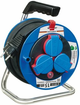 Garant Kompakt IP44 Kabeltrommel 15m N05V3V3-F 3G1,5 mit Thermostat und erh&ouml;htem Ber&uuml;hrungsschutz