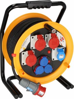 Professional Brobusta CEE 4 IP44 Gewerbe- Baustellen-Kabeltrommel 40m H07RN-F 5G2,5
