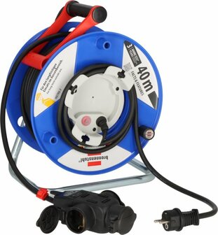 Garant G Kabeltrommel IP44&nbsp;38+2m&nbsp;H07RN-F3G1.5 mit 3-fach Gummi-Kupplung