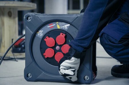 Professional Baustellen-Kabeltrommel KA 3100 5 IP44, 33m H07RN-F 3G1,5