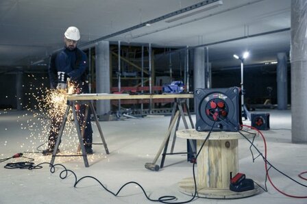 Professional Baustellen-Kabeltrommel KA 3210 5 IP44, 33m H07BQ-F 3G2,5
