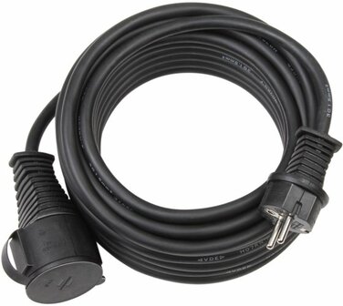 Baustellen-Verlangerungskabel IP44 25m H07RN-F 3G1,5 schwarz