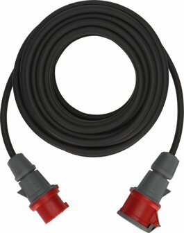 Verlangerungskabel IP44 25m schwarz H07RN-F 5G2,5 5-polig 400V 16A