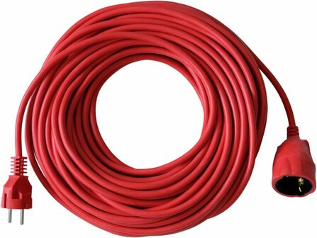 Kunststoff-Verlangerung Rot 25m H05VV-F 3G1,5