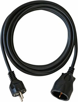 Kunststoff-Verlangerung Schwarz 3m H05VV-F 3G1,5