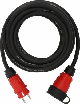 Verlangerungskabel VN 1200 IP44, 10m schwarz H07RN-F 3G2,5