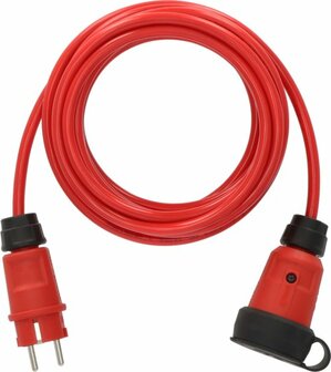 Verlangerungskabel VQ 1110 IP44, 5m rot H07BQ-F 3G1,5