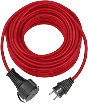 Qualitats-Gummi-Verlangerungskabel IP44 10m rot H05RR-F 3G1,5