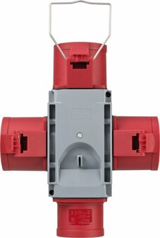 Kreuzverteiler CEE400V 32A 3fach Stecker CEE + 3x Steckdosen CEE